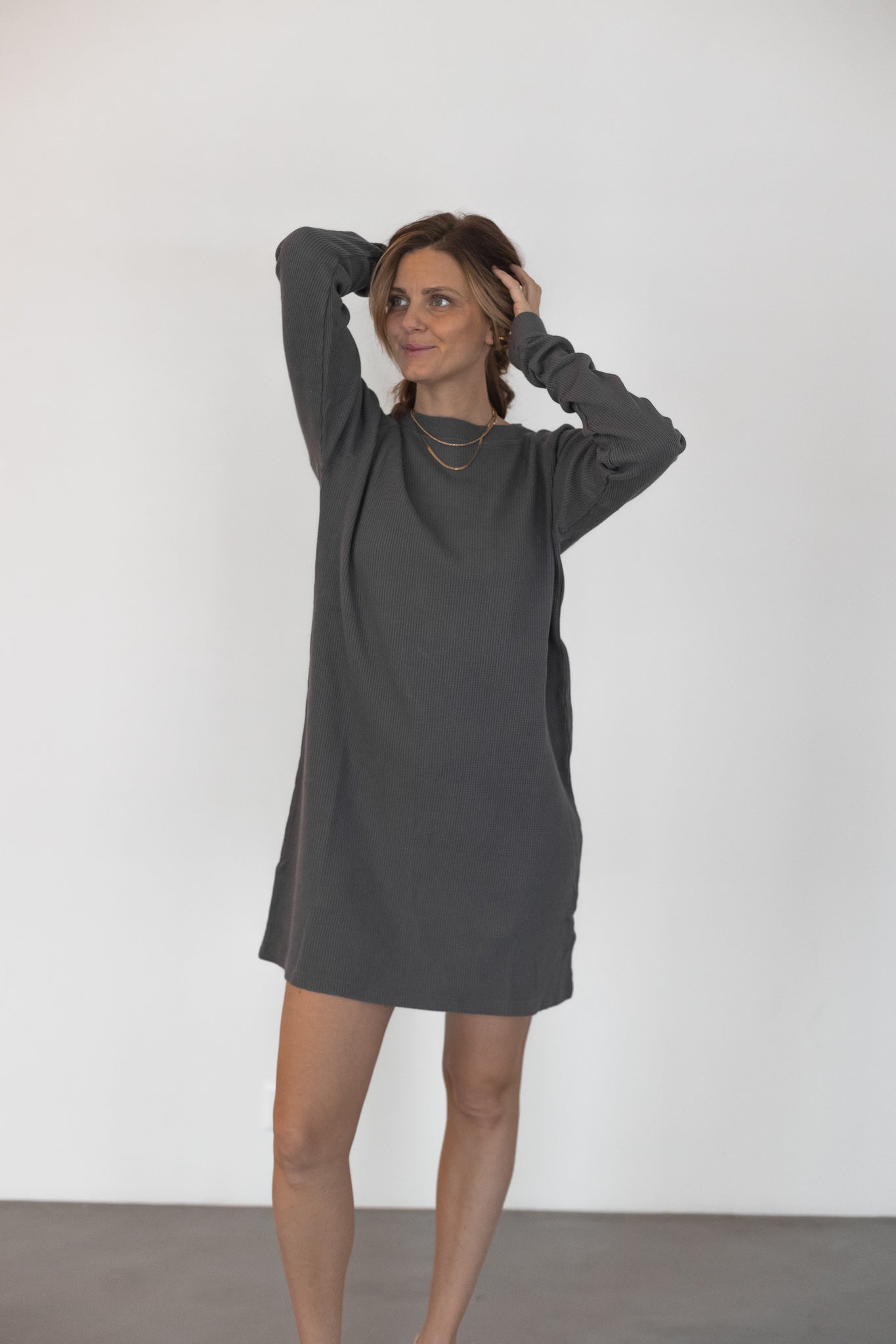 AYANA DRESS DARK GREY