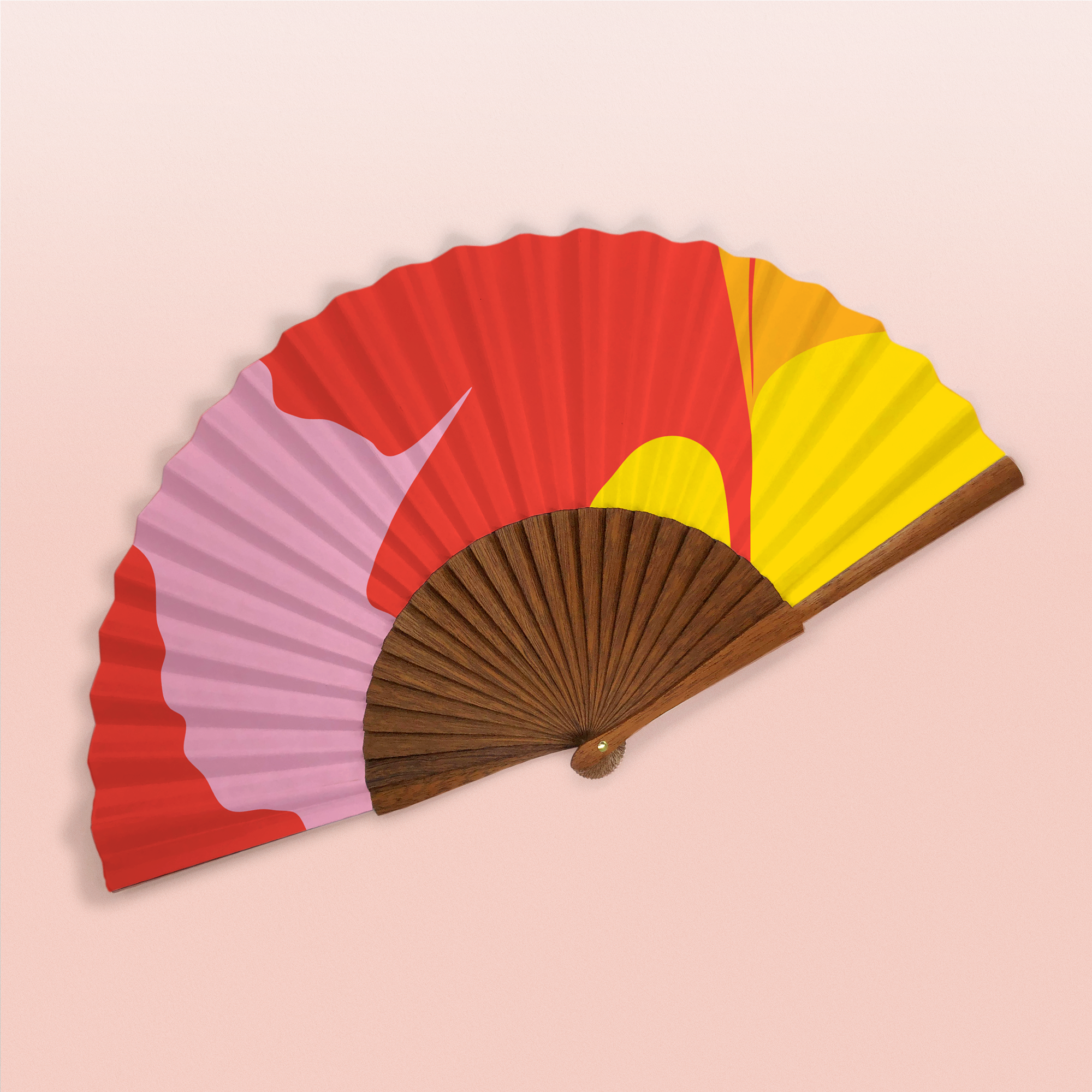 A Ginkgo Pop Sahara Handmade Fan from modern stationery brand Common Modern